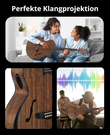 Акустична гітара Classic Cantabile SHG-2WN LaBelle Westerngitarre - гітара з бічним звуковим отвором та підлокітником, корпус з горіха, гриф з чорного дерева/Окуме, вінтажний дизайн