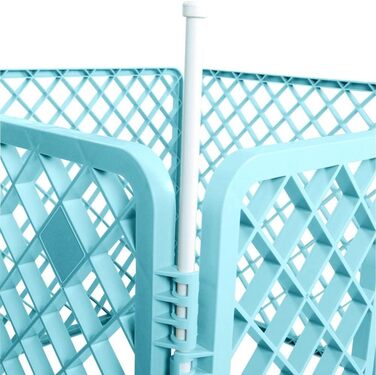 Клітка для цуценят Iris Ohyama з 4 панелями та замикаючоюся дверима, H60см, Блакитна. Підходить для собак та котів, для використання в приміщенні та на вулиці.