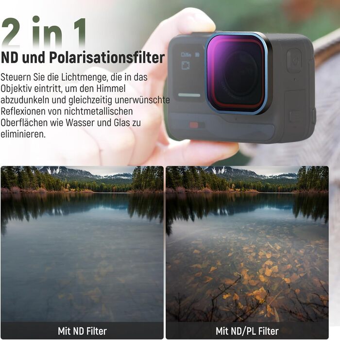 Набір фільтрів ND та CPL NEEWER для Insta360 Ace Pro: ND16, ND32, ND64, CPL – 4 шт.