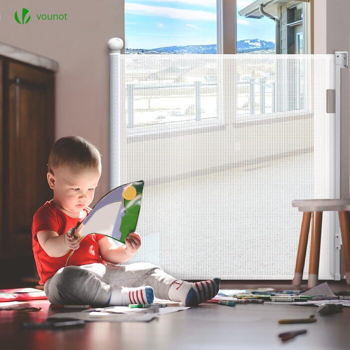 Захист для сходів Vounot: розтягувана сітка-захист для дітей, котів та собак (0-180 см)