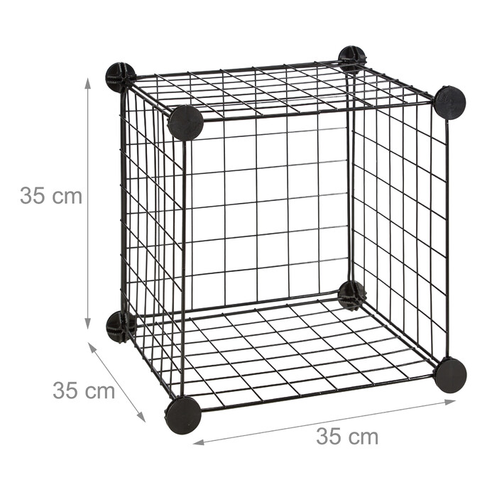 Relaxdays Wire Grid Shelf System with 6 Compartments