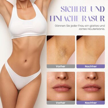 Електричний жіночий епілятор для тіла та обличчя, для інтимної зони, USB, фіолетовий