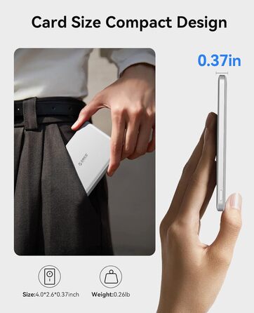 Power Bank Orico Kada Magsafe 5000mAh – Бездротовий павербанк з USB-C, Магнітне підключення, 20W PD, сумісний з iPhone 16/15/14/13/12