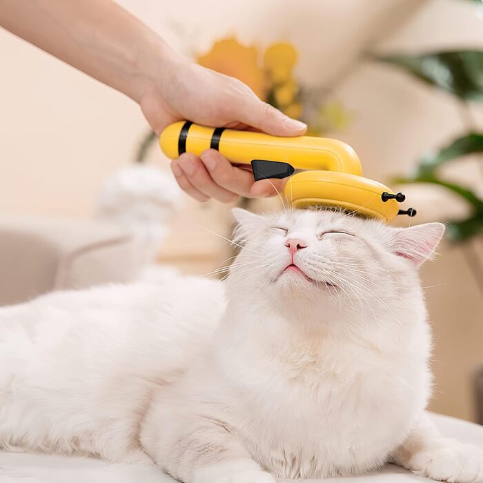 Бурштянна щітка для собак та котів: видаляє підшерсток, розплутує шерсть, масажує