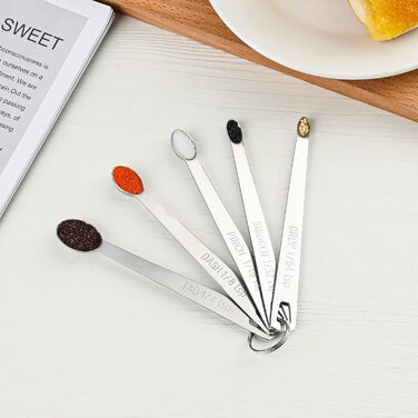 Measuring cup and spoon set, 7 stainless steel measuring cups and 9 measuring spoons and 5 mini measuring spoons and 1 measuring spoon