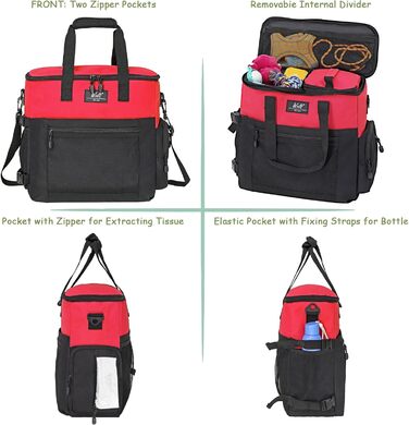 Сумка для собак Wolt: подорожі та аксесуари (2 миски, 2 контейнери, підкладка)