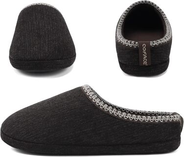 Тапочки чоловічі COFACE з м'якою піною Memory Foam, зручні, для дому та вулиці, темно-коричневі, 47 EU