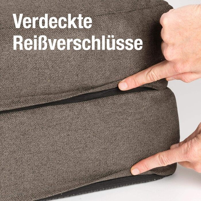 JAMAXX Преміум Софа для собак 2-в-1 - Ортопедична подушка з Memory Visco, знімні подушки та чохол, м'який фліс або овчина/шерпа, PDB3014 ((M) 90x70, коричнева)