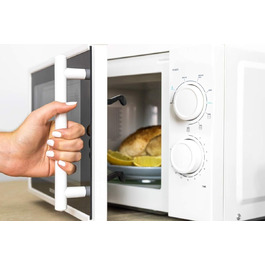 Мікрохвильова піч Cecotec Pro Clean 3110 з кварцовим грилем 800 Вт, об'єм 20 л, біла