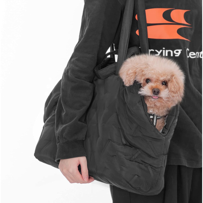 Сумка-переноска для собак та цуценят, 40x20x24 см, Khaki (M, Чорний)