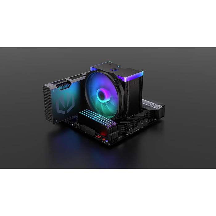 Система охолодження CPU Endorfy Fortis 5 Black ARGB з вентиляторами 140 мм та 120 мм, підтримка AM4, AM5, LGA1700, LGA1200