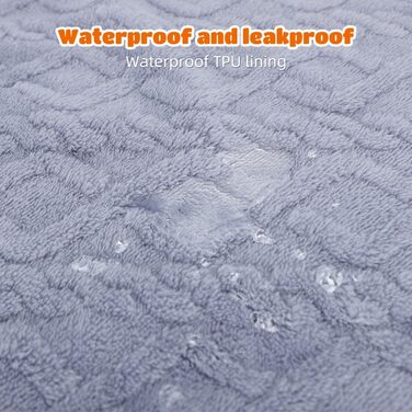 Водонепроникний коврик для собак Nobleza XXL (203 x 152 см), м'який та пухнастий, для собак та котів, можна прати в пральній машині, двосторонній чохол для захисту дивану, (M (100 x 75 см), світло-блакитний)