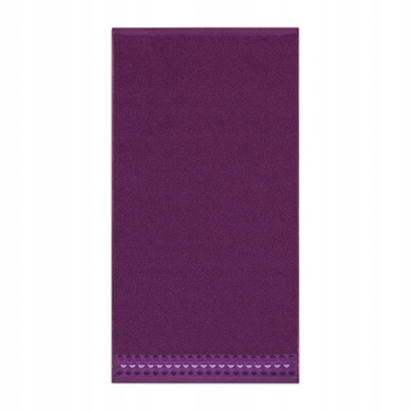 Великий банний рушник ZWOLTEX ZEN 2 з вишивкою, фіолетовий, 450г, 70x140см