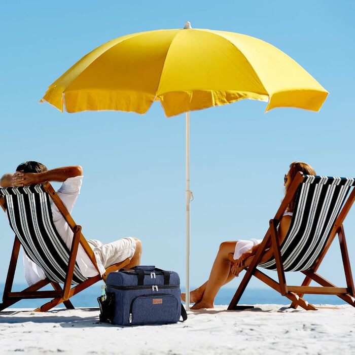 Термосумка LifeWit 30L для пікніка, пляжу, роботи та подорожей (темно-синій)