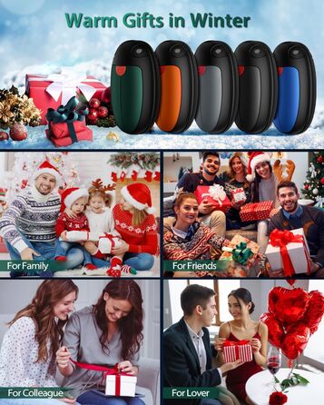 Електричні грілки для рук, набір 2 шт. USB, 20 годин тепла, 3 температурні режими, для спорту та Raynaud's, зелені