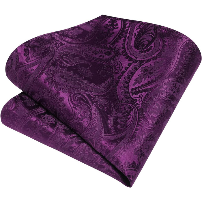 Набір краваток та нагрудних хустинок Enlision для чоловіків: краватка, хустинка, краватенушка, Paisley, в клітинку, для весілля, ділового стилю - фіолетовий, універсальний розмір