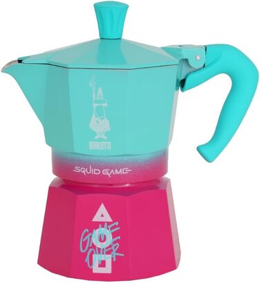Кавоварка гейзерна Bialetti Moka Express Squid Game©, 3 чашки, алюміній