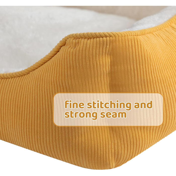 Килимок для котів та собак Hollypet, м'яке ліжко для тварин, 55x45x15 см, жовтий