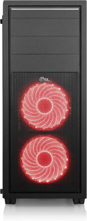 Корпус для ігрового ПК VITRUM PRO - Midi Tower, RGB підсвічування, скляна бічна панель, встановлені вентилятори, ATX, mATX, Mini-ITX, білий (APOLLON)