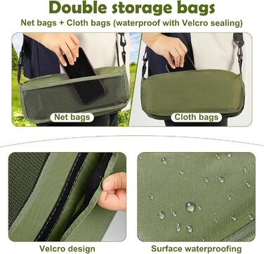 Зручний складаний стільчик-підсвічник для кемпінгу, риболовлі, подорожей та відпочинку на природі