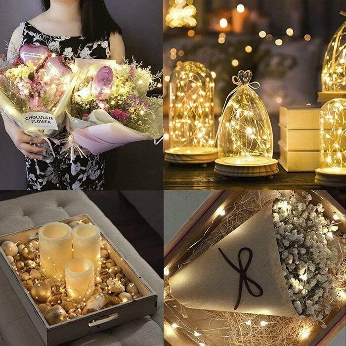 Ланцюжок прикрас Vicloon, 10 м, 100 LED, з пультом та таймером, 8 режимів, IP65, тепле світло, для дому та декору