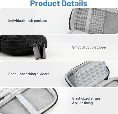 Чохол Tasche для SanDisk Extreme PRO, захисний кейс для SSD SanDisk 1TB/2TB, жорсткий корпус з ручкою (чорний)