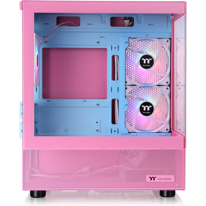 Корпус ПК Thermaltake TG ARGB Micro-Tower View 170 з Tempered Glass, 3 вентилятори ARGB, підтримка радіаторів 240/280mm, білий (Bubble Pink)