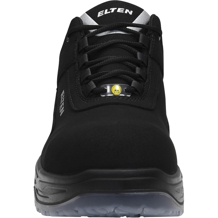 Робочі черевики ELTEN Milow Low ESD S2: текстиль, пластикова капа (легша за сталеву), чорний, 48 EU (для жінок та чоловіків)