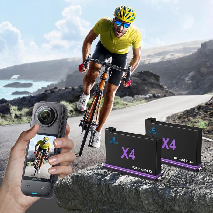 Акумулятор Insta360 X5 2 шт. + LED зарядний пристрій (2850mAh) + Micro SD картридер - комплект для Insta360 X5