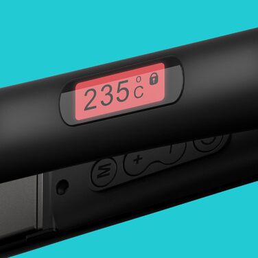 Professional Ceramic Hair Straightener & Curler - Adjustable Temperature 80-235°C, Ionic Plates, 3m Cord, LCD Display, Hair Protection Oils
