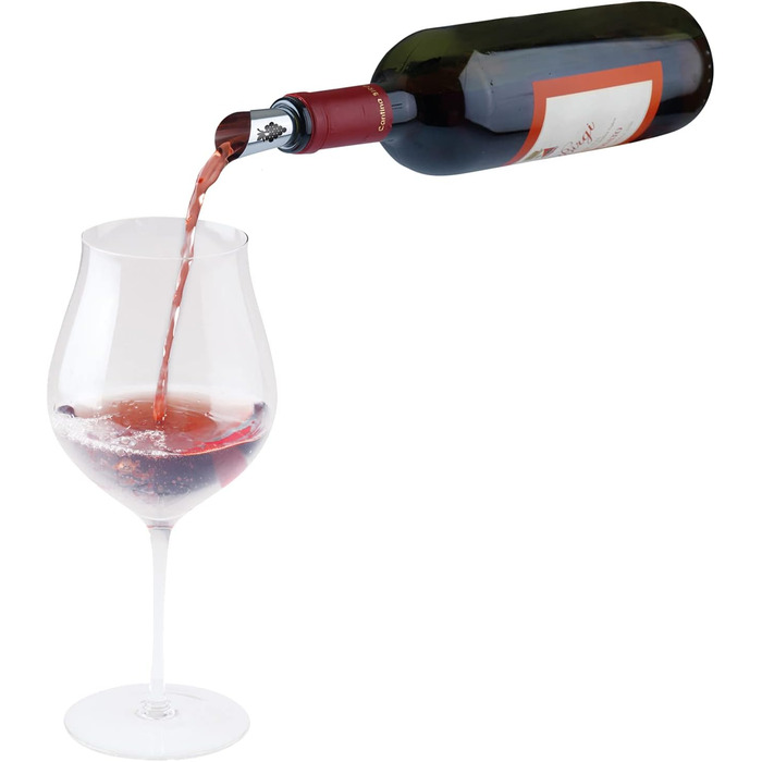Набір для вина Westmark Wein-Set 6 предметів: штопор Ah-So, 5 лійків Safety, сталь/цинк, хромоване/срібне/чорне покриття, 628533E6