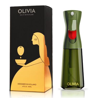 Спрей для олії FLAIROSOL Olivia 200 мл, скляний диспенсер для олії з дозуванням, зелений - для кухні, салатів, грилю, випічки