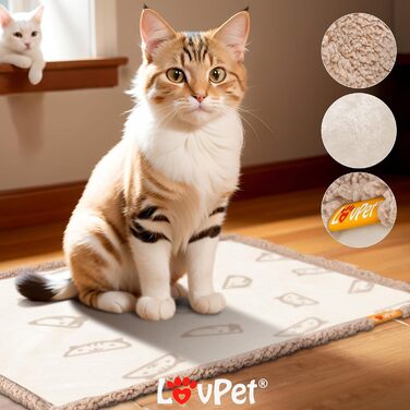 Водонепроникний плед для собак Lovpet® з флісу, плед для котів + 3 іграшки для жування, для собак та котів середніх та маленьких порід, 127 x 101 см, L, ручне прання, двосторонній захист дивану (Бежевий)