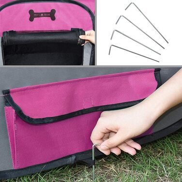 Вольєр для цуценят Melko 125x125x64 см, розкладний, для собак, котів, кроликів (Рожевий)