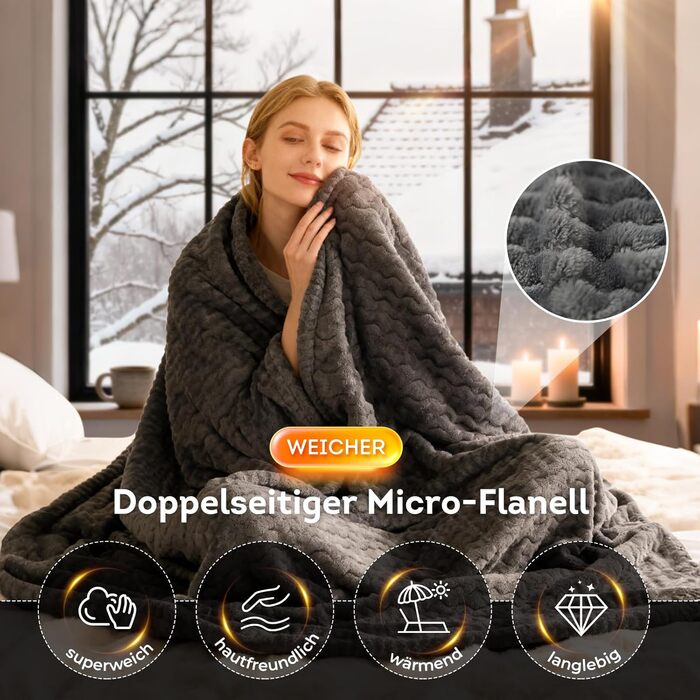 Електрична ковдра StarOnce 160x140 см для двоспального ліжка з 10 рівнями нагріву, автовимкненням, 2 пультами та захистом від перегріву. Можна прати в машині. Білий колір.