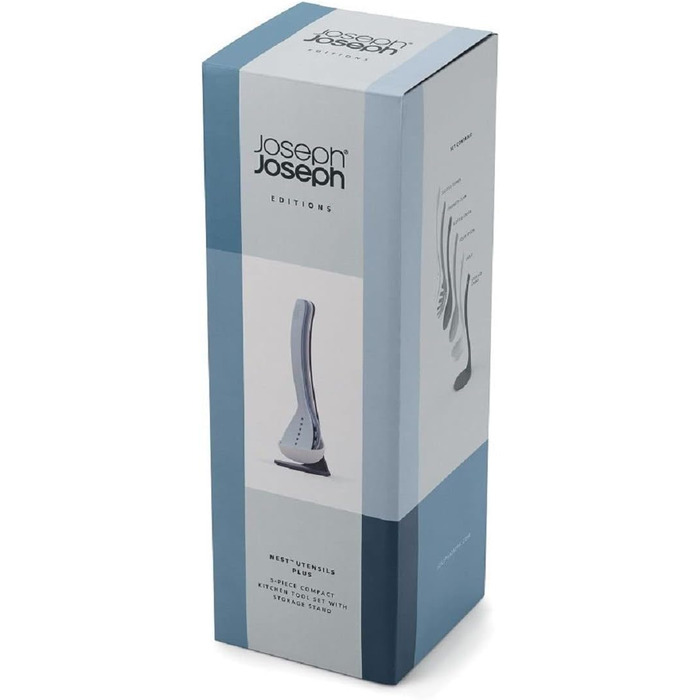 Набір кухонних аксесуарів Joseph Joseph Nest 5 шт. з магнітною підставкою, чорний/нержавіюча сталь, 30 см, для кухні