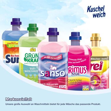 Кондиціонер для білизни Kuschelweich Sanft & Mild, гіпоалергенний, без мікропластику, 6 x 2 л (на 456 прань)