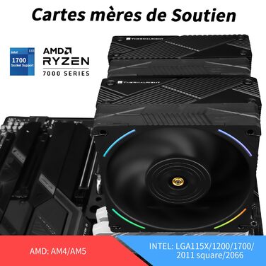 Thermalright Phantom Spirit 120 EVO - кулер для CPU з 7 heatpipes, 2 вентилятори 120mm, технологія AGHP 4.0, під AMD AM4/AM5 та Intel 1700/1851/1150/1151/1200