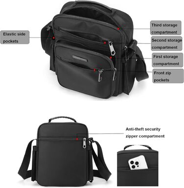 Чоловіча сумка через плече Crossbody: універсальна сумка-месенджер для роботи, подорожей та щоденного використання
