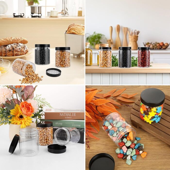 Набір контейнерів для зберігання продуктів 16 шт. (240мл + 420мл) з кришкою, BPA-Free, прозорі