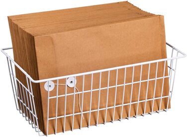 SANNO SANNO Wire Storage Baskets Freezer Baskets Farmhouse Organizer Storage Containers Large Organizer Containers for Pantry Organization Storage Baskets Rack with Handles - Set of 2