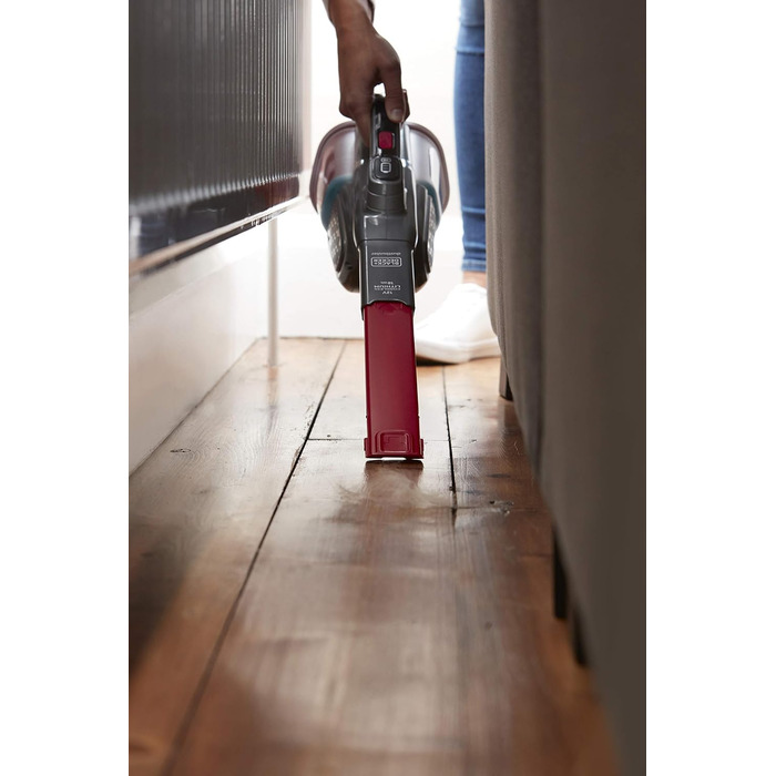Ручний акумуляторний пилосос BLACK+DECKER BHHV315J Lithium Dustbuster Titanium/Red 12V, 500 мл, циклонна технологія, безмішковий, з насадкою для щілин