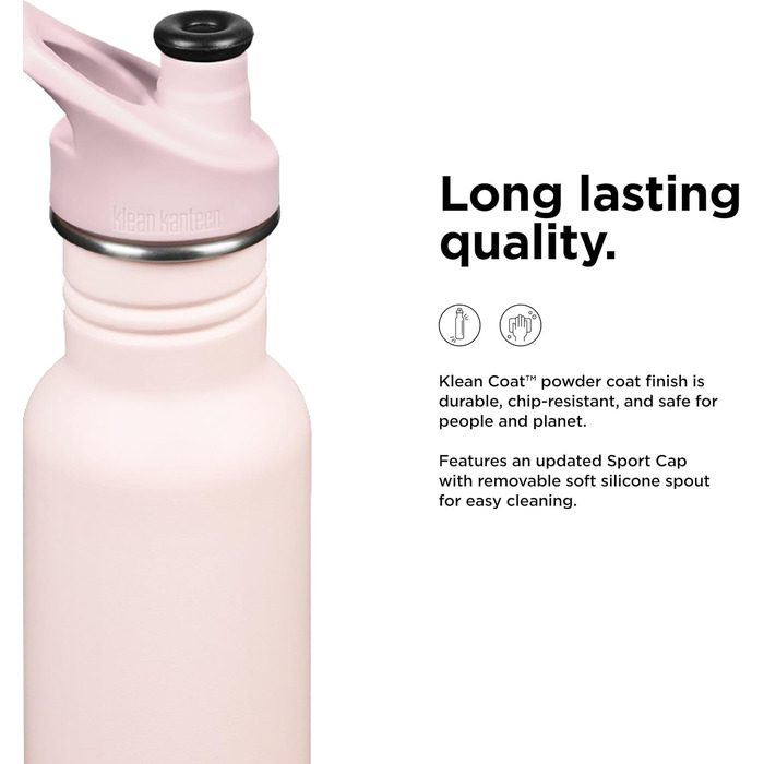 Klean Kanteen Classic Narrow Water Bottle 18 oz (Heavenly Pink)