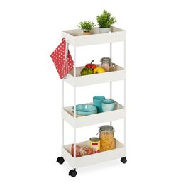 Relaxdays Rolling Cart with 4 Levels