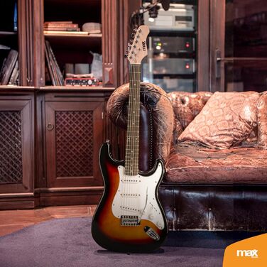 MAX GigKit: Повний комплект електрогітари - підсилювач 40 Вт, аксесуари, гітара Sunburst