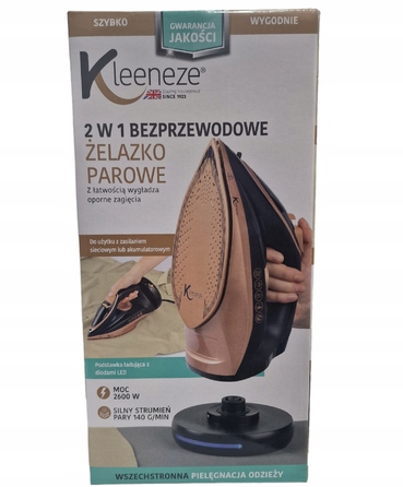 Бездротова парова праска MOZANO Gold, 2600 Вт, керамічна підошва, LED-підсвітка