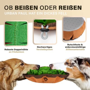 Snuffle Mat for Dogs - Best Materials - Extremely Durable Dog Intelligence Toy - Size Adjustable and Washable (Green)