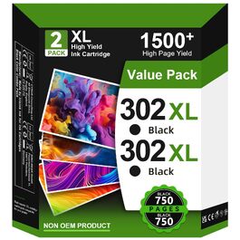 Картриджі HP 302 / 302XL чорні (комплект 2 шт.) для OfficeJet 5230, 5220, 5232, 3830, 3831, 3833, DeskJet 3630, 3636, 3639, Envy 4520, 4524, 4525, 4527