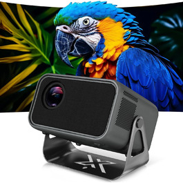 Beamer 4K для дому: 500 ANSI люмен, 1080P (підтримка 4K), автофокус, корекція трапецеїдального спотворення, WiFi 6, Bluetooth 5.0, Smart Beamer A-500ANSI