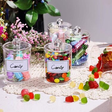 Набір контейнерів для ватних дисків та паличок з акрилу, 3 шт. Прозорий органайзер для макіяжу з кришкою, для ванної кімнати